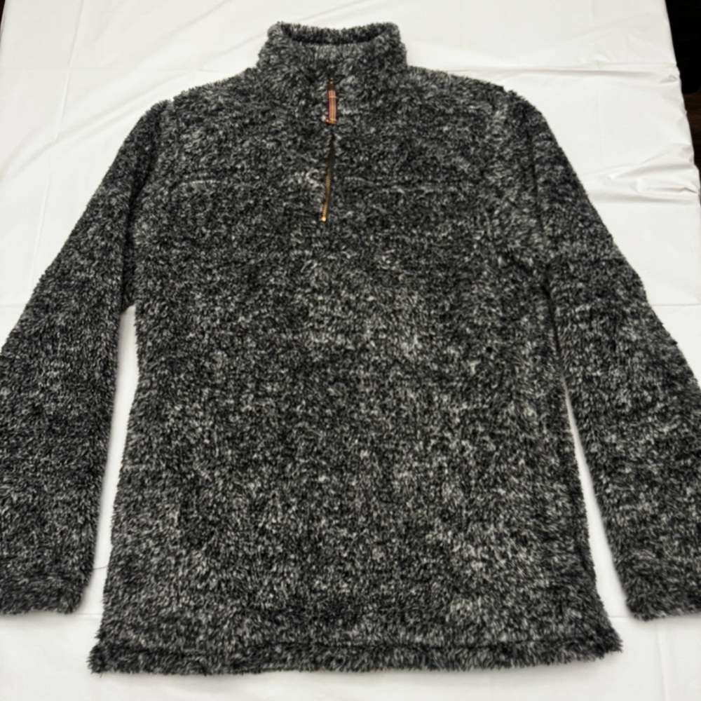 Alpine Sherpa Men’s Grey Pullover 1/4 Zip Outdoor Warm Sweater Sz Small